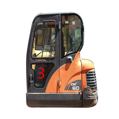 Position inférieure NO.3 de porte gauche de DOOSAN Mini Digger Glass Replacement RoHS