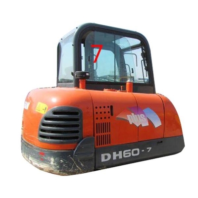 Position NO.7 de Digger Window Replacement Right Side d'excavatrice