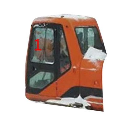 La position gauche NO.1 de côté de pente en verre de DX220LC-7 DX225LC-9 DOOSAN a gâché l'excavatrice Cab Glass