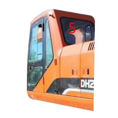 Le verre de Cabin DOOSAN de l'excavatrice DH215-9 a gâché le remplacement de fenêtre d'arrière