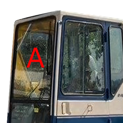 Remplacement en verre de Front Up Tempered Glass Window de cabine de KOMATSU de vert de FCC