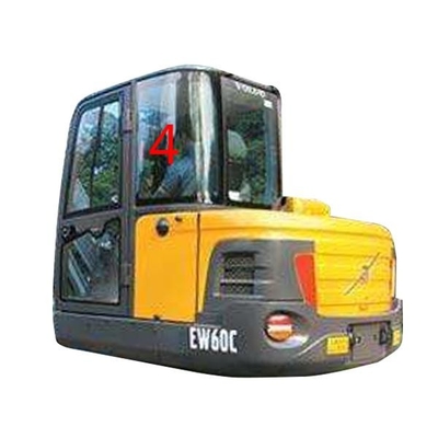 Pare-brise arrière en verre de la position NO.4 de porte gauche de pare-brise blanc d'EC60C VOLVO