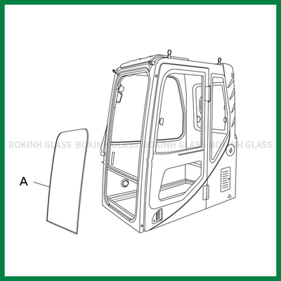 Verre fait sur commande 5mm Front Up Position épais A de pare-brise de BOKINH