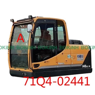 pare-brise de Cab Glass Front Upper Position A d'excavatrice de 71Q4-02441 HYUNDAI