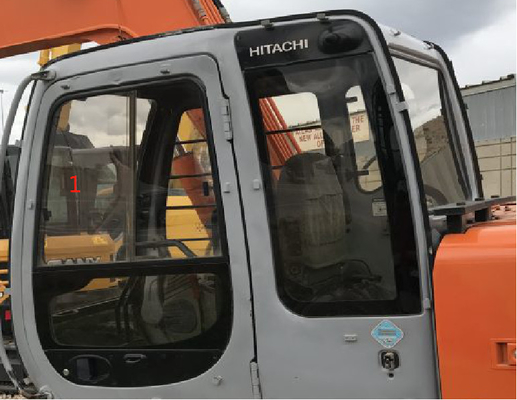 Position en verre No.7 de côté droit de Cab Window Tempered d'excavatrice de 4457141 HITACHI