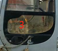 L'excavatrice Glass Cab Window de 4457174 HITACHI a laissé le verre trempé droit latéral de la position NO.2