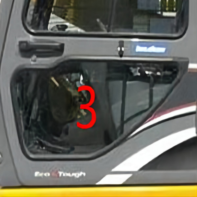 OEM de la position NO.3 de Cabin KATO Glass Left Door Lower d'excavatrice