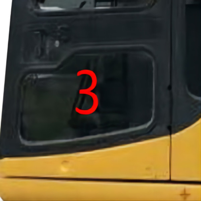 Position inférieure NO.3 de porte gauche en verre de cabine de Cabin KOMATSU d'excavatrice d'OIN