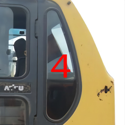 Position gauche No.4 d'arrière de verre trempé de pare-brise de cabine