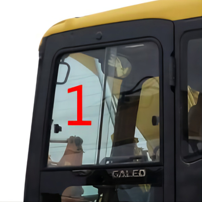 La position latérale gauche en verre de cabine de Daewoo KOMATSU inclinent NO.1 5mm épais