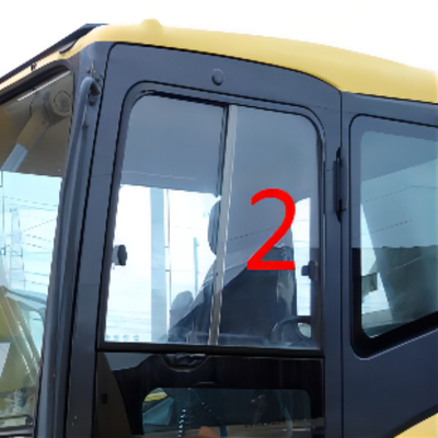 Position latérale de recourbement NO.2 droit de Cab Glass Left d'excavatrice résistante de KOMATSU