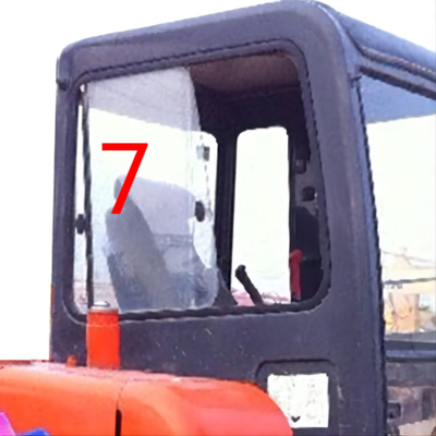 Position NO.7 de côté droit de Komatsu Cab Glass d'excavatrice de DAEWOO DH55 de POINT