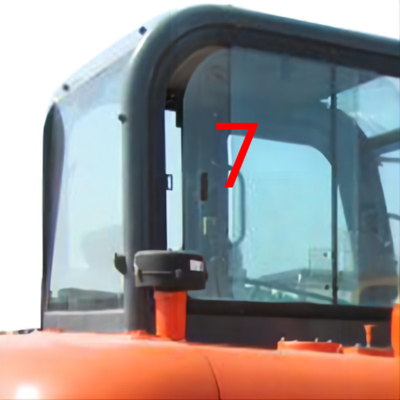 Position NO.7 de Digger Window Replacement Right Side d'excavatrice