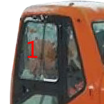 La position gauche NO.1 de côté de pente en verre de DX220LC-7 DX225LC-9 DOOSAN a gâché l'excavatrice Cab Glass