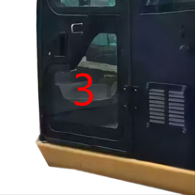 Verre résistant de recourbement de cabine de CATERPILLAR pour la position inférieure NO.3 de porte gauche d'OEM de bêcheurs