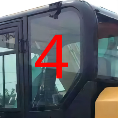 Position arrière NO.4 de porte gauche de cabine de Window Glass CATERPILLAR d'excavatrice de CAT307E E307E