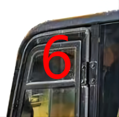 Position supérieure NO.6 de porte gauche de CATERPILLAR Mini Digger Glass Replacement Tempered Windshield