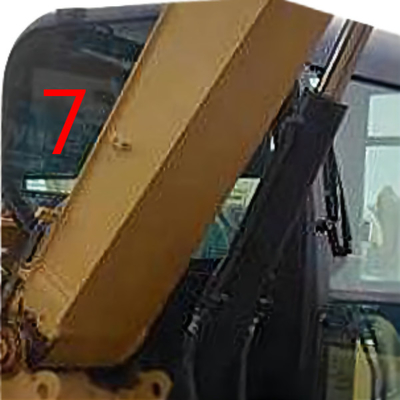 Verre Digger Window Replacement blanc de cabine de CATERPILLAR de côté droit