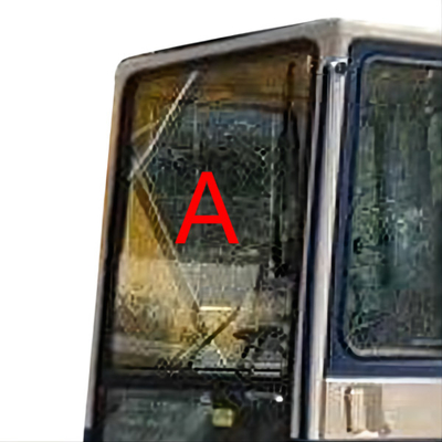 Remplacement en verre de Front Up Tempered Glass Window de cabine de KOMATSU de vert de FCC