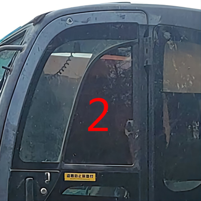 Pare-brise de la position NO.2 du POINT KOBELCO Mini Digger Glass Replacement Left Side