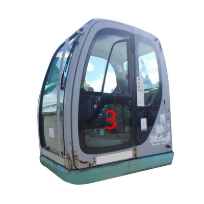 Remplacement inférieur de pare-brise de vert de la position NO.3 de Glass Left Door d'excavatrice d'OEM KOBELCO