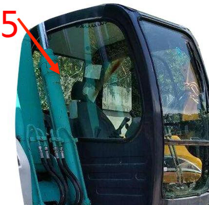 Position latérale No.5 de Glass Green Back d'excavatrice de Bent Resistant KOBELCO