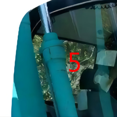 Position latérale No.5 de Glass Green Back d'excavatrice de Bent Resistant KOBELCO