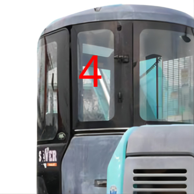 Bonne position NO.4 d'arrière de Glass Left Door d'excavatrice de la stabilité thermique KOBELCO