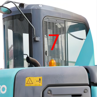Excavatrice Glass Windshield de la position No.7 KOBELCO de côté droit