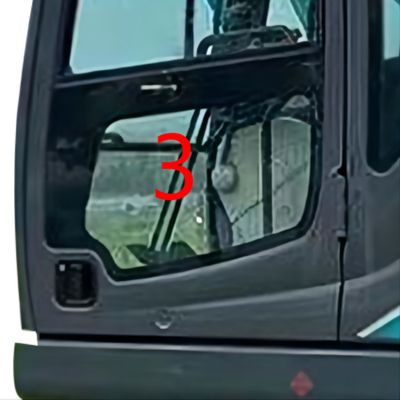 pare-brise inférieur de la position NO.3 de porte gauche de Glass d'excavatrice de 900mm KOBELCO