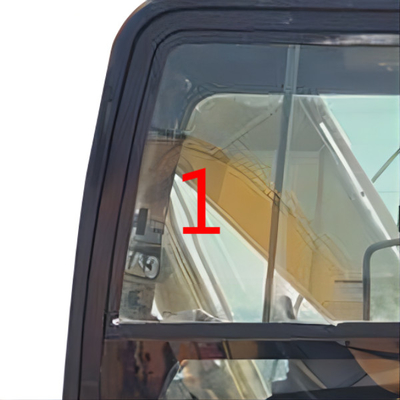 Le pare-brise a gâché la position en verre NO.1 de pente de porte gauche de la cabine CEE de CATERPILLAR