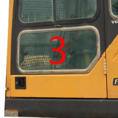 Verre trempé en verre de Cabin 5mm d'excavatrice de pare-brise d'EC240B VOLVO
