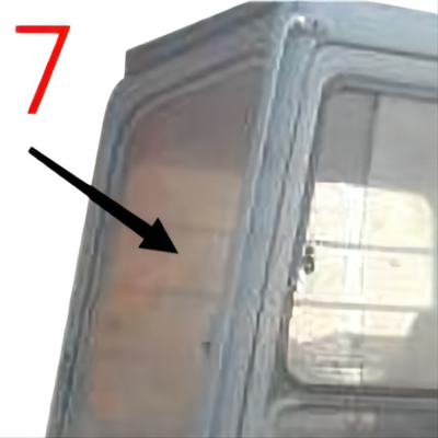 Verre trempé de la position No.7 de Glass Right Side d'excavatrice d'EX-1 EX120-1 EX200-1 HITACHI