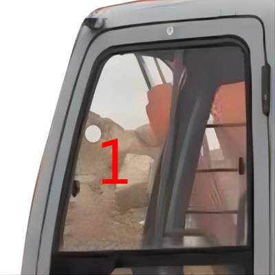 position NO.1 de porte de Windscreen Replacement Left d'excavatrice gâchée par 5mm