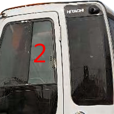 Position NO.2 de porte de Window Replacement Left d'excavatrice de HITACHI