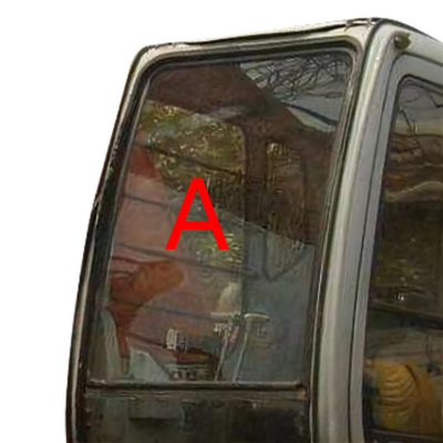 Excavatrice Glass Front Up Windshield Window Glass d'OEM HITACHI