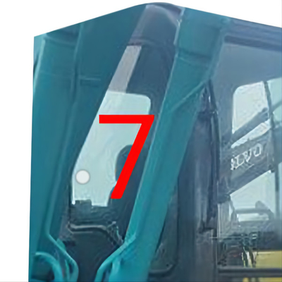 Verre trempé de pare-brise de la position NO.7 de Glass Right Side d'excavatrice de SK-6 SK-8 SK230-6 KOBELCO