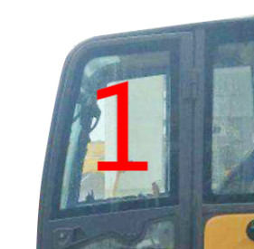 Recourbement latéral gauche en verre de la position NO.1 de pare-brise d'EC60 VOLVO résistant