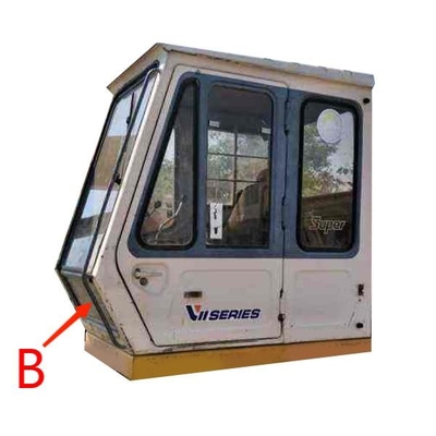 excavatrice Windscreen Replacement Tempered Front Down Glass de 755mm 310mm