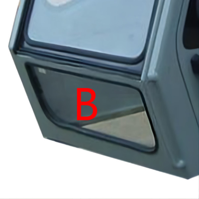 excavatrice Windscreen Replacement Tempered Front Down Glass de 755mm 310mm