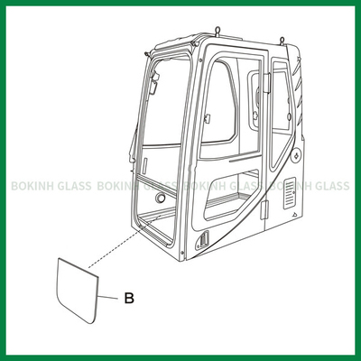 Remplacement fait sur commande de pare-brise de Window Glass Front Down Position B d'excavatrice