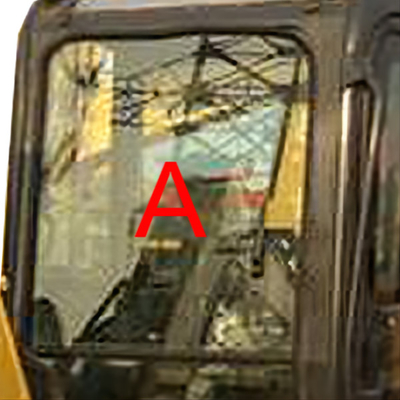 Pare-brise gâché en verre Front Glass d'excavatrice de PC55MR PC55 5MM de cabine épaisse de KOMATSU