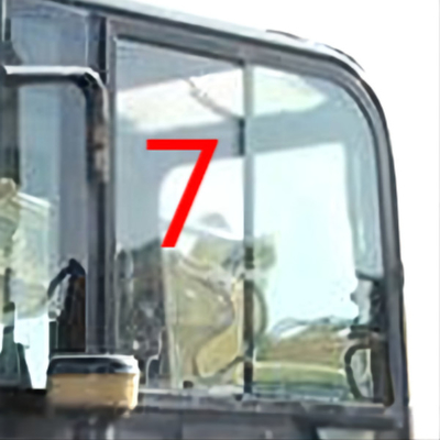 Position latérale No.7 de Window Replacement Right d'excavatrice de KOMATSU PC55MR de POINT