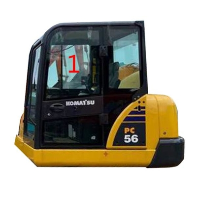 Position latérale gauche en verre NO.1 grands 5mm en verre de cabine de PC56-7 PC56 KOMATSU profondément