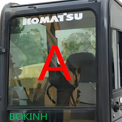 Pare-brise en verre Front Tempered Glass de cabine de PC70-8 PC60-8 KOMATSU