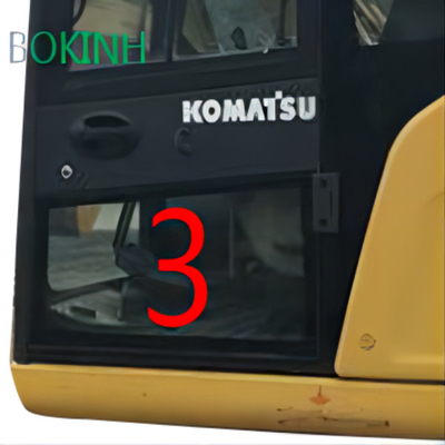 Position inférieure NO.3 Digger Window Replacement de porte gauche d'OEM en verre de cabine de PC70-8 KOMATSU