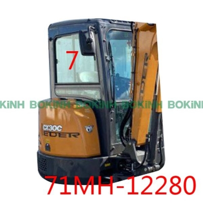 Verre trempé latéral de la position NO.7 de Window Replacement Right d'excavatrice de 71MH-12280 HYUNDAI