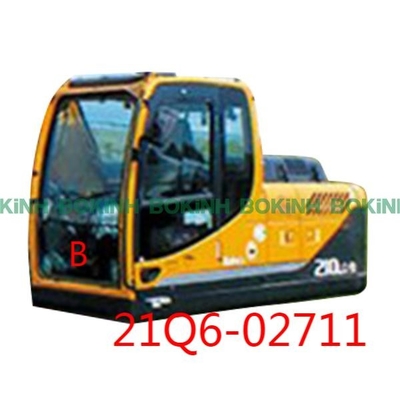 fenêtre Front Down Position B de Cab Tempered Glass d'excavatrice de 21Q6-02711 HYUNDAI